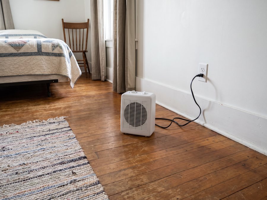 The space heater in the right spot